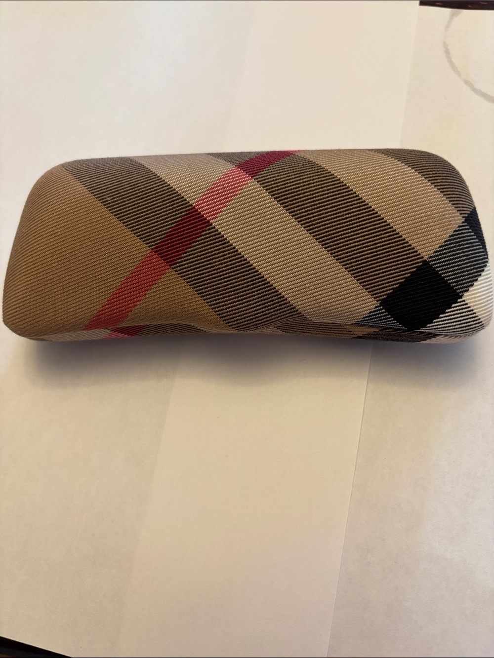 Burburyish Tan Plaid Eyeglass Case
